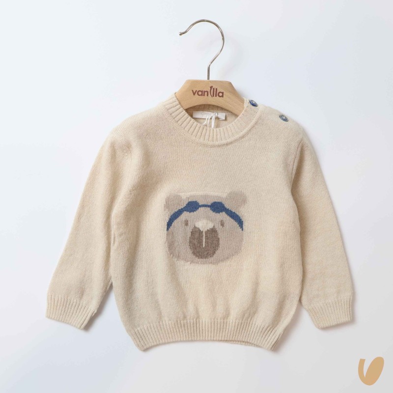 Maglioncino lana orsetto nuotatore Bimbo