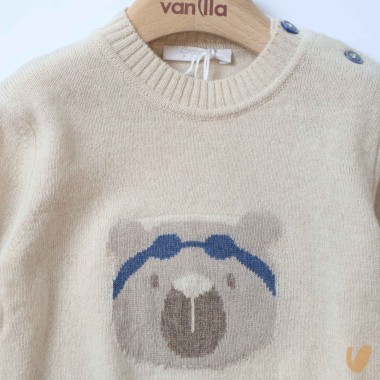 Maglioncino lana orsetto nuotatore Bimbo