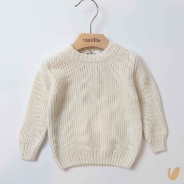 Maglioncino in lana a coste Cardigan e Maglia