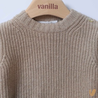 Maglioncino in lana a coste Cardigan e Maglia