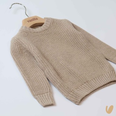 Maglioncino in lana a coste Cardigan e Maglia