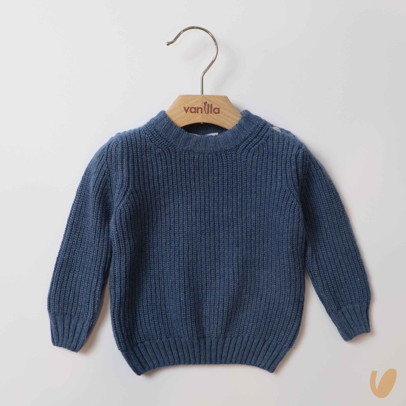 Maglioncino in lana a coste Cardigan e Maglia