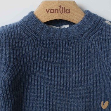 Maglioncino in lana a coste Cardigan e Maglia