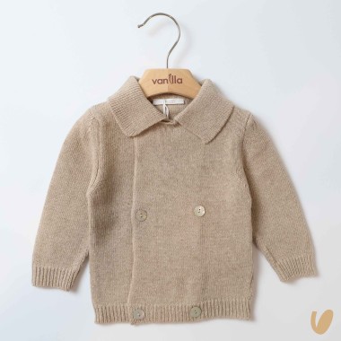 Cardigan doppiopetto in lana Bimbo