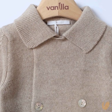 Cardigan doppiopetto in lana Bimbo