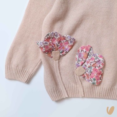 Maglioncino in lana fiori liberty Bimba