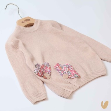 Maglioncino in lana fiori liberty Bimba