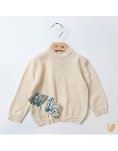Maglioncino in lana fiori liberty Bimba