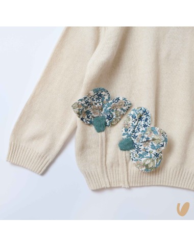 Maglioncino in lana fiori liberty Bimba