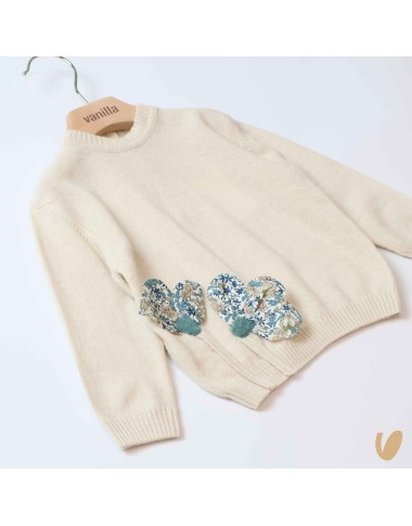 Maglioncino in lana fiori liberty Bimba