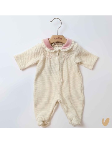 Tutina in maglia con ricamo a mano Tutina