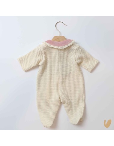 Tutina in maglia con ricamo a mano Tutina