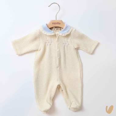 Tutina in maglia con ricamo a mano Tutina