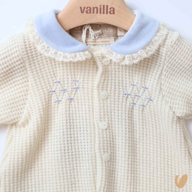 Tutina in maglia con ricamo a mano Tutina