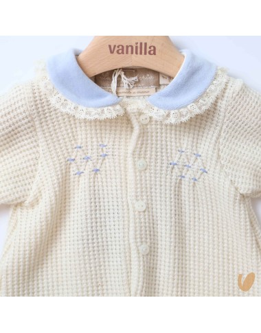 Tutina in maglia con ricamo a mano Tutina