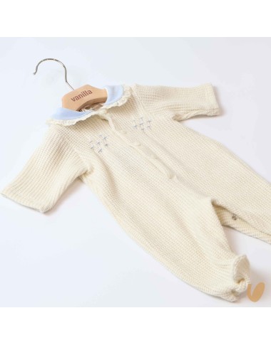 Tutina in maglia con ricamo a mano Tutina