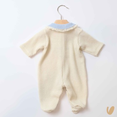 Tutina in maglia con ricamo a mano Tutina