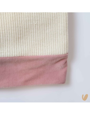 Knitted blanket with hand embroidery