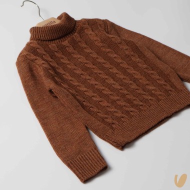 Dolcevita trecce Cardigan e Maglia