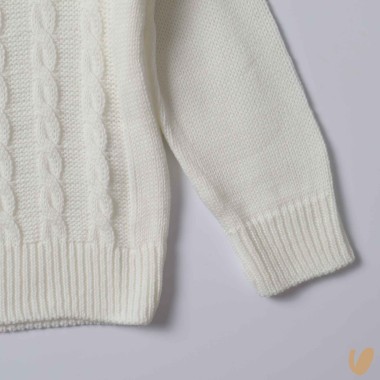 Maglioncino trecce Cardigan e Maglia