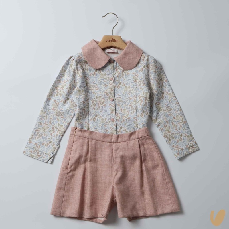 Completo camicia e short Bimba