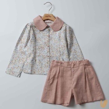 Completo camicia e short Bimba
