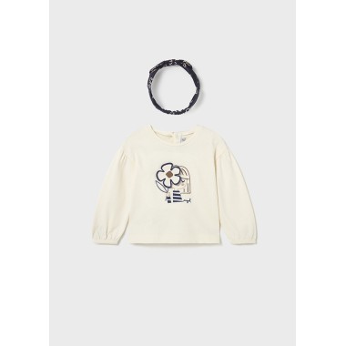 Shirt fiore e fascia Neonata