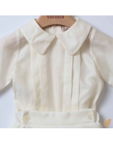 Completo elegante seta e velluto Battesimo