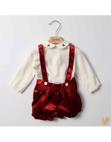 Completo camicia e salopette Neonato