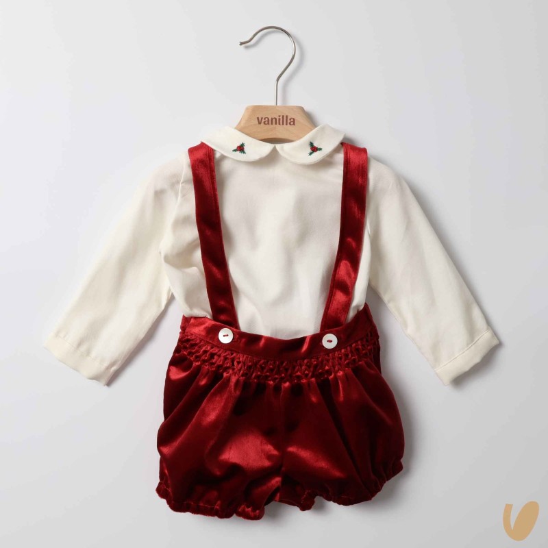 Completo camicia e salopette Neonato