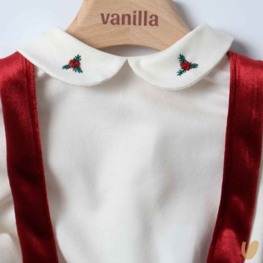 Completo camicia e salopette Neonato