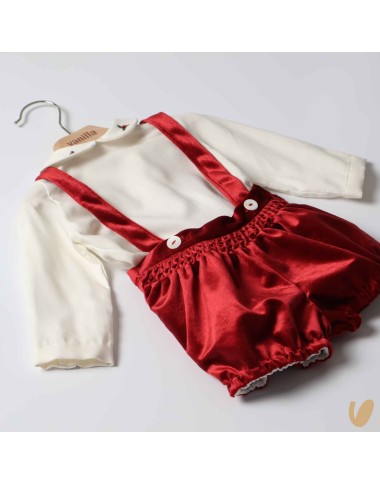 Completo camicia e salopette Neonato