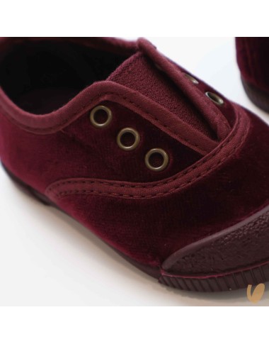 Slip on velvet shoes