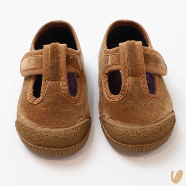 Scarpe occhielli in velluto Scarpe