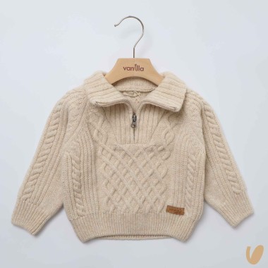 Maglioncino zip rombi Bimbo