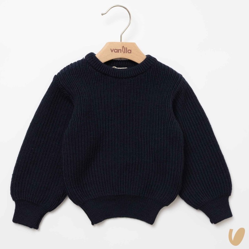 Maglioncino coste in lana Cardigan e Maglia