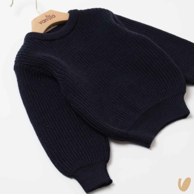 Maglioncino coste in lana Cardigan e Maglia