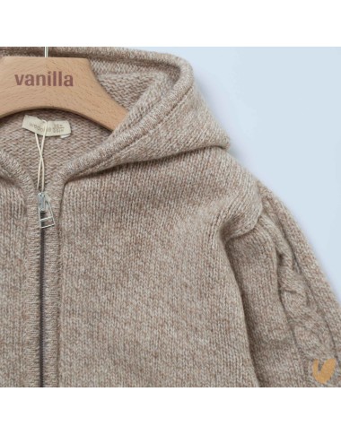 Zip cardigan in wool