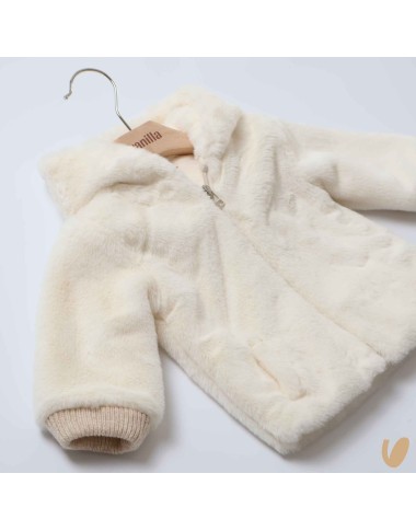 Ecopelliccia con cappuccio Neonata