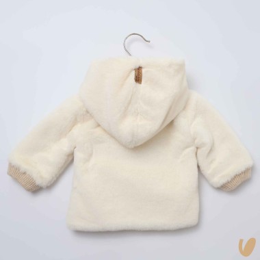 Ecopelliccia con cappuccio Neonata