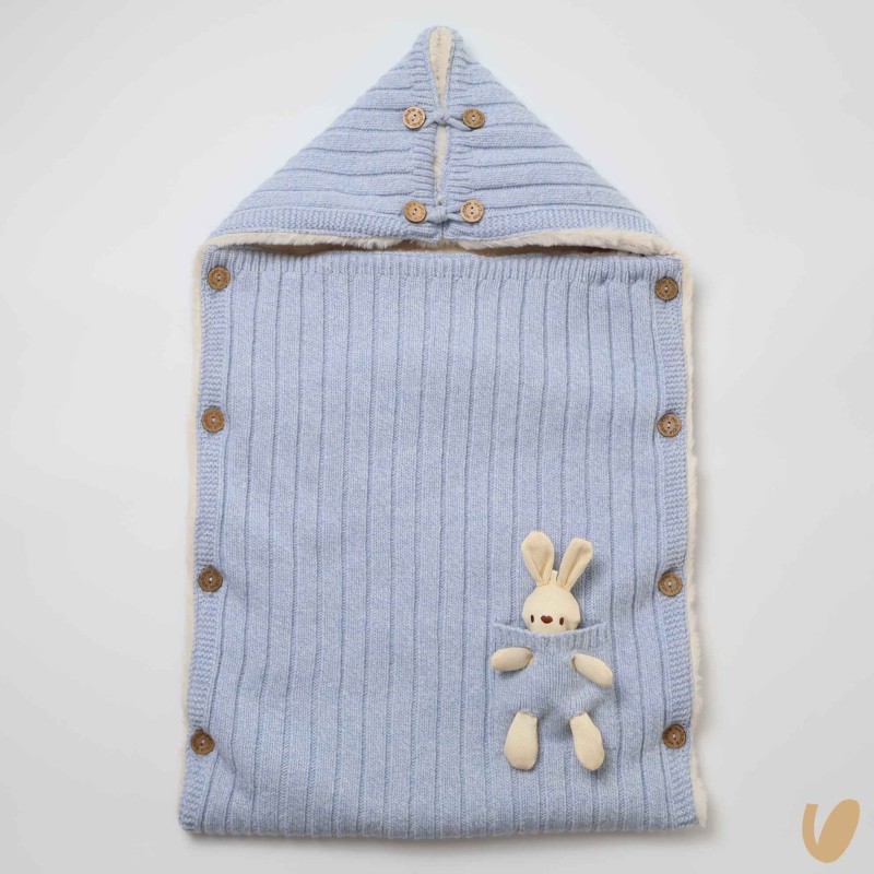 Sacco nanna lana e ecopelliccia Giubbino e Sacco