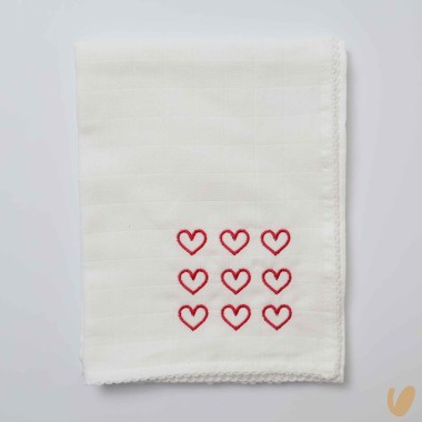 Mussola cuoricini Mussole e Bavette