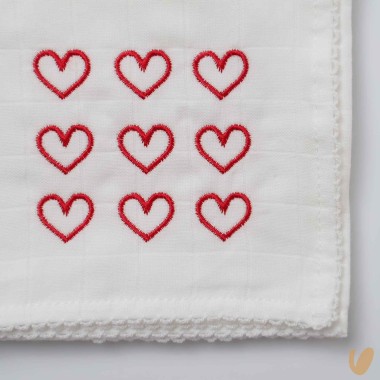 Mussola cuoricini Mussole e Bavette