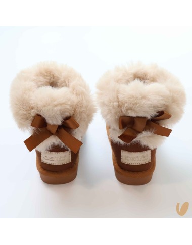 Upholstered bow boots