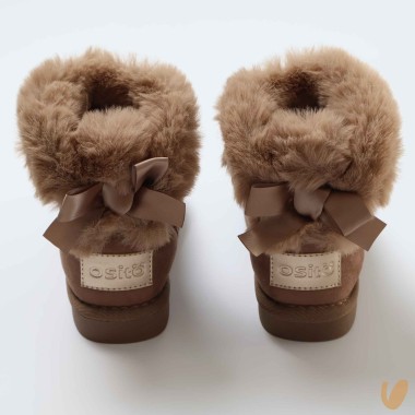 Stivale australiano fiocco ecopelliccia Scarpe