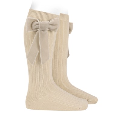 Calzino lungo fiocco velluto Calzini Lunghi