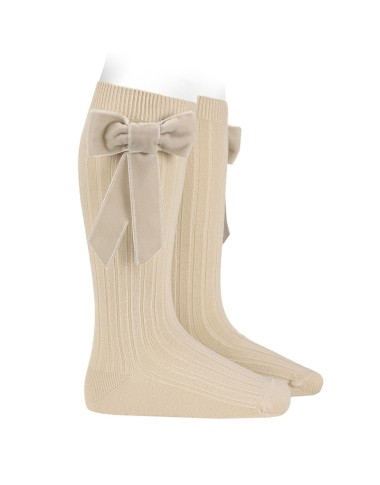 Calzino lungo fiocco velluto Calzini Lunghi