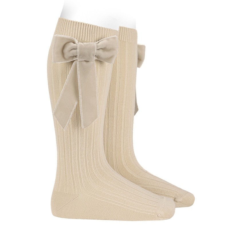 Calzino lungo fiocco velluto Calzini Lunghi