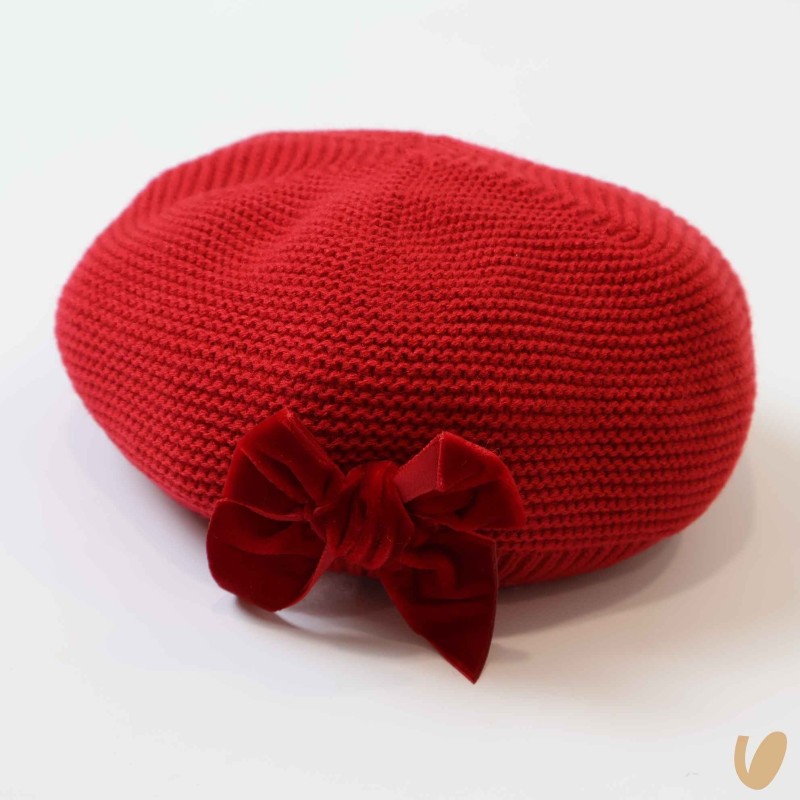 Basco con fiocco velluto Cappello e Guanti