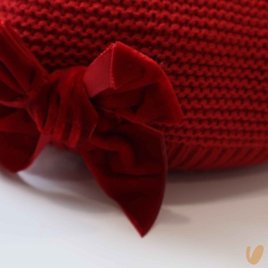 Basco con fiocco velluto Cappello e Guanti